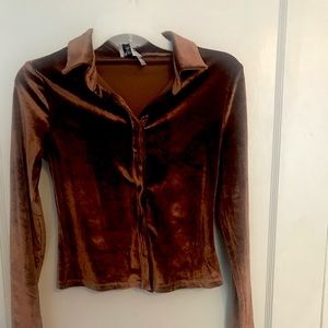 Princess Polly brown body king sleeve too velvet